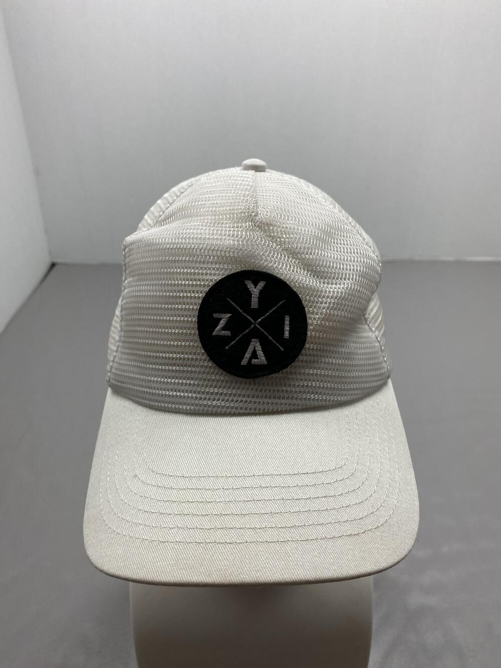 ZYIA Active Hat Cap Strap Back One Size White Trucker Twill Baseball Cap Mens